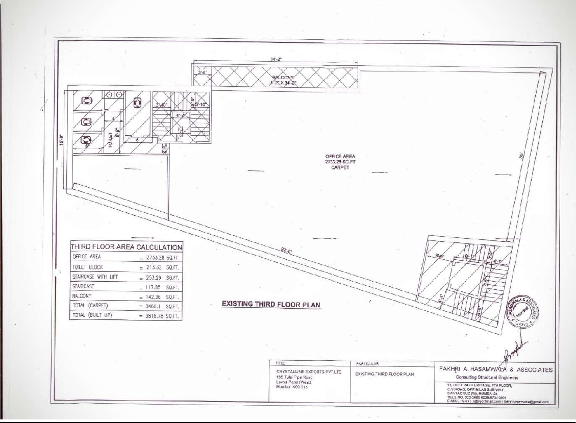 Office for Rent in Tulsi Pipe Road Mumbai